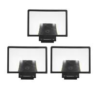 Kisangel Agrandisseur D'écran Support Réglable en Hauteur en PP et PVC 3 Pcs Loupe 2-3 Fois pour Smartphone pour Regarder des Vidéos Confortablement