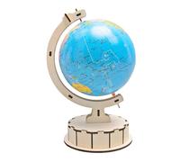 Kisangel Aides d'enseignement du Globe en Bois Petit Globe éducatif Carte du Monde des modèles Globe terrestre Bricolage Projet d'assemblage du Globe terrestre Gadgets pour la Maison Coloré