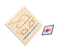 Kisangel Aides D'enseignement du Tableau des Ongles Planche à Ongles Outil d'apprentissage De La Géométrie Plaque De Planche à Clous Jouets Éducatifs Attelle De Tilleul