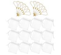 Kisangel Alliage, Bracelet Chapelet de Baptême Mini, 12 Ensembles | Perles Blanches, Croix et Lune Pleine, pour Première Communion et Fête, Portable, Esprit Raffiné