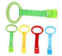 Kisangel Anneaux De Traction Pour Bébé Et Lit Bébé 5 Pièces, Couleurs Délicates, Plastique Sûr, Pour Apprentissage Debout Et Chambre D'garçon Et Filles, Accessoires Légers Pour Tout-petit