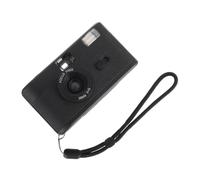 Kisangel Appareil Photo Argentique Vintage Réutilisable en Plastique Flash Intégré, Compact Rétro pour Amateurs de Photographie, Noir Classique, Utilisation Extérieure et Studio