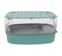 Kisangel Aquarium pour Tortues avec Couvercle Bassin Écologique avec Rampe et Plateforme de Bain Terrarium Plastique Antidérapant pour Petites Tortues Habitat Sécurisé et Facile à Nettoyer