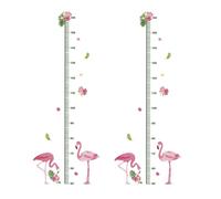 Kisangel Autocollant Toise Mural en Pvc pour Garçon et Filles 2pcs, Décoration Créative Flamant Rose, Facile à Appliquer et Réutilisable, pour Maternelles et Chambres D'garçon et Filles