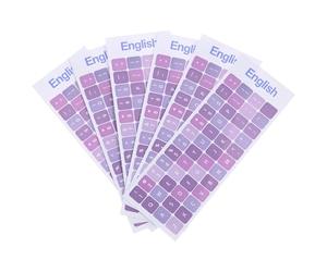 Kisangel Autocollants Clavier Anglais Auto-Adhésifs Violet en PVC Lot de 6 pour Ordinateurs Portables Bureau, Protection Rayures pour Femmes et Filles
