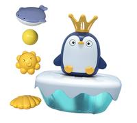 Kisangel Bain Pingouin Électrique pour Garçon Fille Pulvérisateur Eau Amusant Montessori pour Piscine Jeu Eau Éducatif pour Tout-Petits