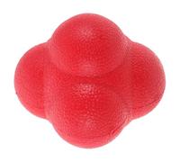 Kisangel Balle de Réaction Hexagonale en Silicone Rouge 7,6 Cm - Ballon D'entraînement de Vitesse et Coordination Œil-Main pour Baseball, Softball et Tennis - Outil D'agilité Sportif