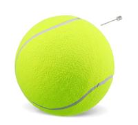 Kisangel Balle de Tennis pour Chiens Rebondissant Nylon Vert Balle Gonflable pour Animaux Extérieur et Jeux Interactifs