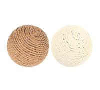 Kisangel Balles à Griffer Jouet Interactif Léger Lot de 2 pour Chat en Corde de Jute pour Chats Domestiques, Maison et Prévenir Dégâts Meubles