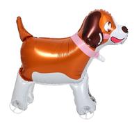 Kisangel Ballon Chiens avec Roues Décoration Animale Autonome pour Fête Anniversaire Garçon Fille Ballon Interactif Adorable Forme de Chiot pour Célébrations Garçon Fille