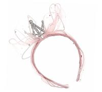 Kisangel bandeau couronne Enfant accessoires de cheveux bébé fille tiare diadèmes pour les filles bandeaux à nœuds pour bébés filles Accessoires de cheveux pour filles en tissu rose