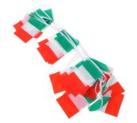 Kisangel Bannière Guirlande Italienne Mini Drapeaux Fanions Résistants pour Décoration Fête Sportive et Scolaire Support Extérieur Intérieur