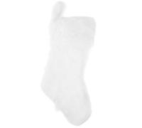 Kisangel Blanche Chaussette de Noël Suspendue Décorative, en Fausse | Motif Adorable, Style Festif Classique, pour Bonbons et Chocolats, Décor de Fête pour Garçon et Filles