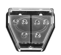 Kisangel Bloc de fusibles pour amplificateur Audio de Voiture - Module de Distribution d'alimentation avec entrées de Calibre 2 et Sorties de Calibre 4 - Répartiteur de Masse pour système Audio