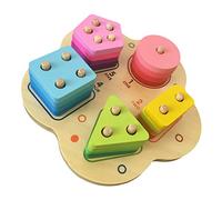 Kisangel Bloc Éducatif Apprentissage Forme Géométrique pour Garçon Fille Jeu Association Sensoriel Ans Éveil et Sûr Stimulation Coordination Main Œil et Communication Couleur Aléatoire