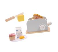 Kisangel Bois Mini pour Garçon Fille Set Cuisine Simulée Jeu de Rôle Petit-déjeuner Modèle Machine à Accessoires Dinette Imagination et Motricité