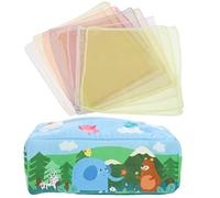 Kisangel Boîte à Mouchoirs Jouet Sensoriel en Tissu pour Tout-petits, Jouet Éducatif Interactif pour Exercer la Motricité Fine et Éveil des Bébés
