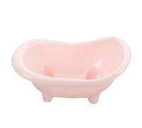 Kisangel Boîte de Bain Plastique Résistante pour Petits Animaux Bac à Sable pour Hamster Cochon et Chinchilla Accessoire Léger et Pratique pour Salle de Bain Animale Couleur Rose