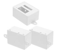 Kisangel Boîte de Jonction Électrique en Plastique Abs Design Élégant Étanche Lot de 3 Pièces pour Projets Électroniques Couvercle pour Espaces Commerciaux