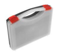 Kisangel Boîte de Rangement Compartimentée Portable en Polypropylène avec Poignée, Couvercle Transparent, Organisateur de Vis et Clous pour Atelier, Garage et Maison, Conteneur