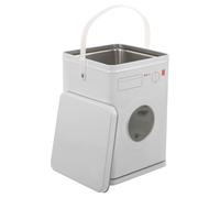 Kisangel Boîte de Rangement en Fer Blanc pour Lessive Forme Machine à Laver, Compartiment Léger pour Perles, Poudre et Liquide, Décoration Buanderie