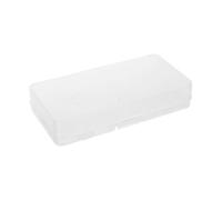 Kisangel Boîte de Rangement Transparente Double Couche Boîte Plastique Claire Petite Rectangulaire pour Téléphone Outils et Accessoires