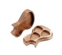 Kisangel Boîte en Bois Créative pour Médiators de Guitare, Étui Poli Lisse et Compact pour Garder les Médiators Organisés Lors de Concerts L'école