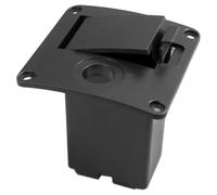 Kisangel Boîtier de pile pour micros actifs 9V de guitare, compartiment à pile pour micro de basse active, étui de remplacement en plastique pour instruments de basse électrique