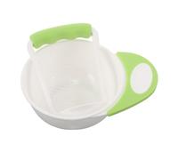 Kisangel Bol à Purée Garçon Fille Portable avec Base Antidérapante Ustensile de Broyage Manuel pour Fruits et Légumes Préparation Facile Aliments pour Nourrissons Vert et Blanc
