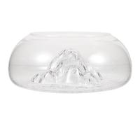 Kisangel Bol Rond en Verre Petit Aquarium pour La Maison Bol À Poissons Décoratif Iceberg pour Le Bureau