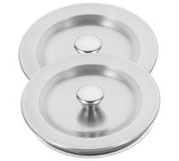 Kisangel Bouchon D'évier en Acier Inoxydable avec Joint en 2pcs Étanche et Anti-odeur et Cuisine, Salle de Bain Restaurant