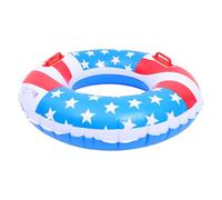 Kisangel Bouée Gonflable Anneau Flottant à Paillettes en PVC pour Camping Drapeau Étoilé Facile à Gonfler et Dégonfler Couleur Aléatoire pour Plans d'eau et Rivière