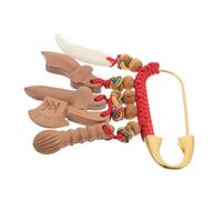 Kisangel Broche Épingle de Sûreté pour -Né - Épingle à Nourrice Portable en Bois de Pêcher Douce pour Peaux Sensibles Fixation Antidérapante pour Vêtements et Foulards Accessoire Léger