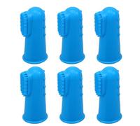 Kisangel Brosse à Doigts en Silicone Souple pour Chien et Chat 6pcs Design Flexible S'adaptant Doigt Nettoyage Dentaire des Animaux