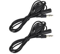 Kisangel Câble d'Extension Audio 3,5 MM Curseur de Volume, Lot de 2 Câbles Rallonge Mâle-Femelle pour Casque Audio et Lecteur Mp3, Conducteur Cuivre