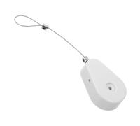 Kisangel Câble en Acier Rétractable Antivol Enrouleur Automatique Boîtier de Sécurité Blanc 1 Pièce Usage Bureau et Maison Longueur 1 Mètre