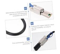 Kisangel Câble Mini Sff Sff Serveur Stockage Données Compact et Léger avec Anneaux de Dégagement et Facile à Utiliser