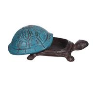 Kisangel Cache-clés Tortue Fonte Robuste avec Compartiment Secret Boîte de Rangement Bijoux et Décoration Rétro pour Intérieur et Jardin