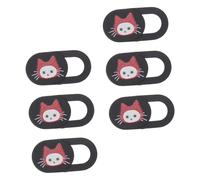 Kisangel Cache-Webcam Coulissant Ordinateur Portable et Tablette pour Protection Vie Privée, Lot de 6 Pièces Motif Chat, Ultra-Fin, Compatible PC Portable, Design Compact Noir et Blanc