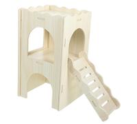 Kisangel Cachette Résistante pour Hamster et Rat Maison Multi-Chambres avec Plateforme et Tour Observation Abri Confortable pour Petits Rongeurs Compatible avec Cage