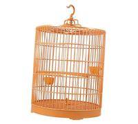 Kisangel Cage à Oiseaux Tube De Mangeoire pour Oiseaux Animal De Compagnie Maisons d'oiseaux Cage Calopsitte Volière Moineau Pigeon Mangeoire à Eau pour Oiseaux Cage à Rats Plastique Yellow