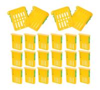 Kisangel Cage D’élevage pour Reines en Plastique 50 Pièces Ventilation Optimale, Boîte de Transport Légère pour Apiculteurs, Fournitures Apicoles Essentielles pour Gestion et