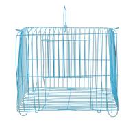Kisangel Cage De Transport pour Oiseaux Portative Métallique Cage à Perroquet Perruche Taille Moyenne Demi-Lune Et Aérée Usage Extérieur pour Petits Perroquets Et Calopsittes