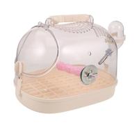 Kisangel Cage de Transport Transparente Portable pour Perroquets avec Perchoir Amovible et Bac à Nourriture Cage Légère et Compacte pour Voyage Observation Facile des Oiseaux