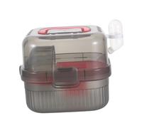 Kisangel Cage Portable Double Couche pour Petits Animaux avec Aération Caisse de Transport Robuste pour Hamster Cochon Rat et Furet Poignée Valise pour Voyages et Sorties