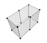 Kisangel Cage pour Animaux de Compagnie 12 Boucles Respirante pour Chats Montage Modulaire 45x35cm Noir sans Porte Et Clôture Stable pour Animaux de Compagnie