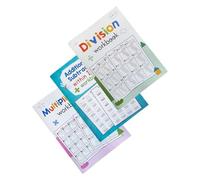 Kisangel Cahier d'Exercices de Mathématiques pour Garçon et Filles - 3 Pièces - Format Portable pour Pratique Quotidienne et Apprentissage Autonome