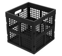 Kisangel Caisses à Lait Pliables : paniers de Rangement empilables de 13,5 L avec poignées - Cubes empilables pour l’Organisation d’Outils, de Livres, de Nourriture, de Boissons, de matériel de