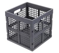 Kisangel Caisses à Lait Pliables : paniers de Rangement empilables de 13,5 L avec poignées - Cubes empilables pour l’Organisation d’Outils, de Livres, de Nourriture, de Boissons, de matériel de