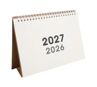 Kisangel Calendrier de bureau debout 2027, agenda mensuel horizontal, bloc-notes à spirale pour la planification des réunions et événements au bureau ou à la maison, 21 x 15 cm